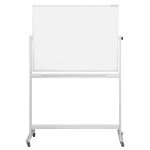 Tableau Blanc Magnétique 90X120 Double Face A Roulette Cadre En Aluminium